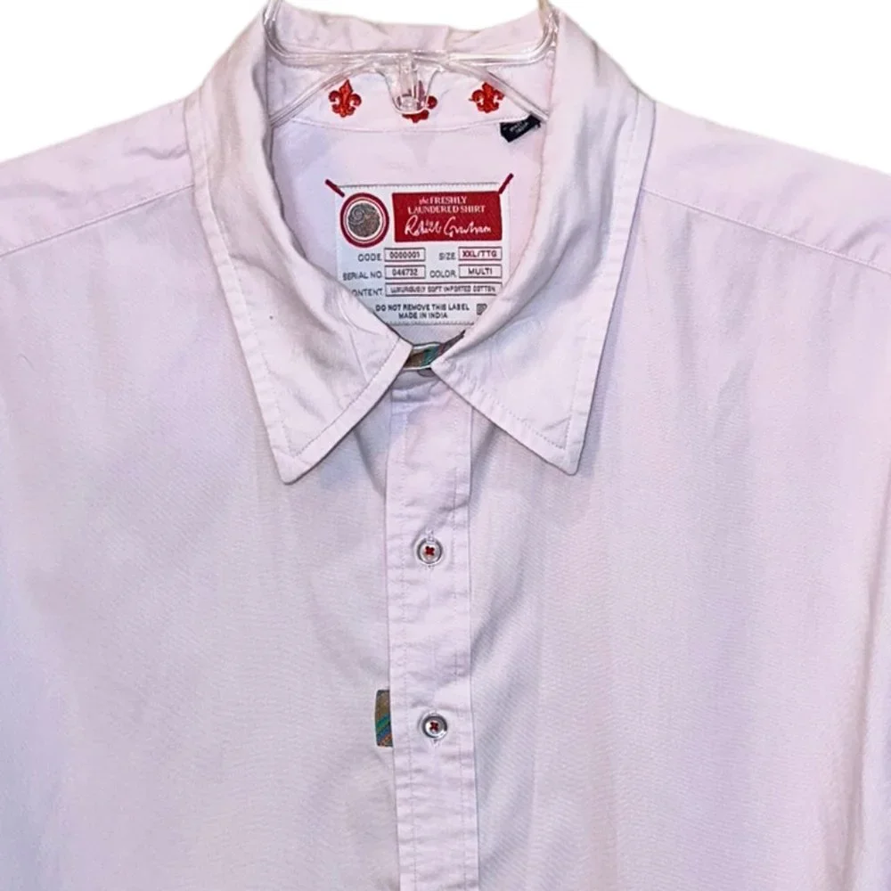 Robert Graham The Freshly Laundered‎ Shirt 100% Cotton Pink Size XXL